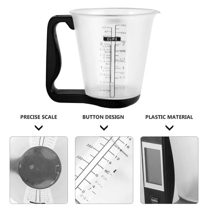 Taza plástica con báscula (balanza) digital para medidas exactas